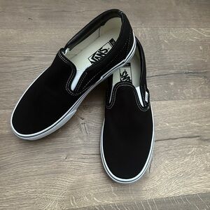 Vans Classic Slip On Womens Slip on Shoe Black White New in the Box size 9.5